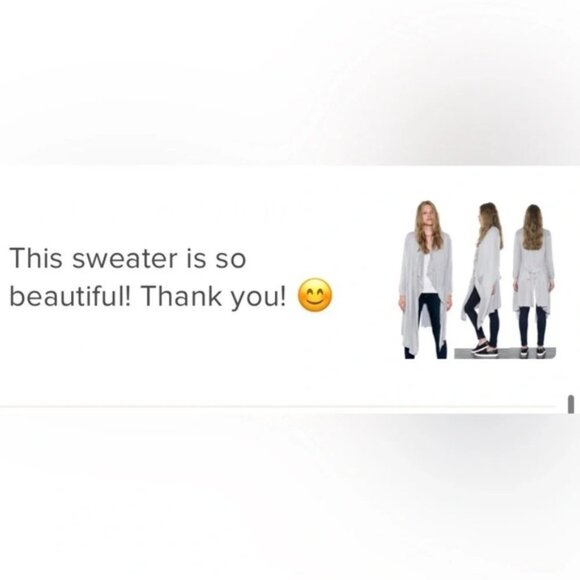 One Grey Day Women's Cardigan Sweater Long Belted Duster Draped Gray XS - Picture 15 of 15